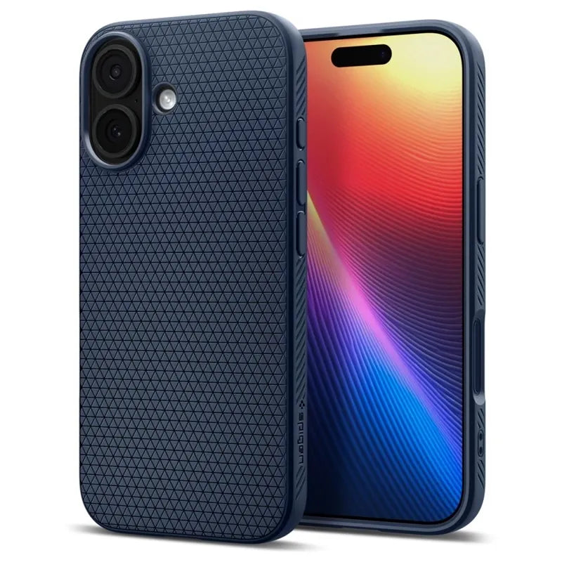 Spigen Liquid Air – dėklas, skirtas iPhone 17 (tamsiai mėlynas)