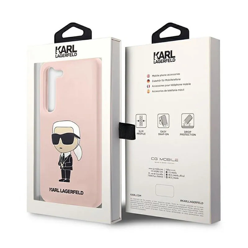 Karl Lagerfeld Silicone NFT Ikonik – dėklas, skirtas Samsung Galaxy S23+ (rožinis)
