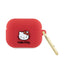 Hello Kitty silikoninis 3D „Kitty Head“ dėklas, skirtas „AirPods Pro“ (fuksijos spalvos)