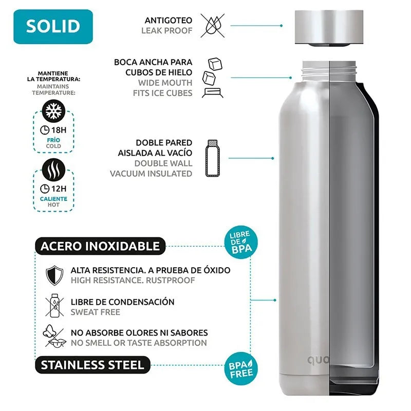 Quokka Solid Kids su dirželiu – Nerūdijančio plieno termo gertuvė 330 ml su dirželiu (Zebras)