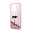 Karl Lagerfeld Liquid Glitter NFT Karl's Head dėklas skirtas iPhone 14 Pro Max (Rožinis)