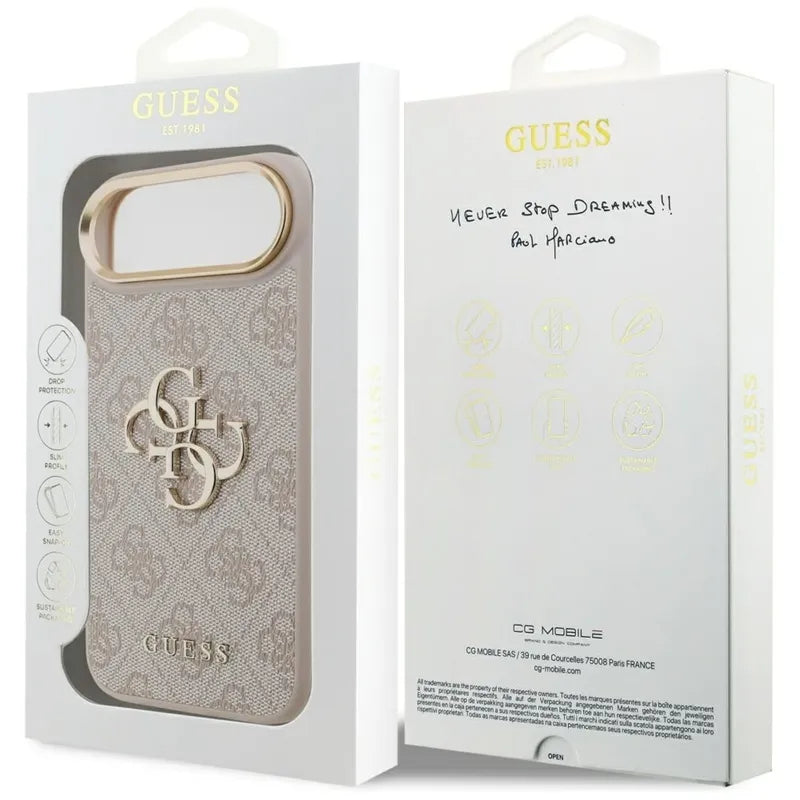 Guess 4G Big 4G Classic Logo – dėklas iPhone Air (rožinis / auksinis)