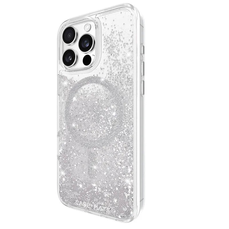 Case-Mate Waterfall MagSafe – dėklas, skirtas iPhone 16 Pro Max (sidabrinis)