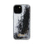 Guess Sequin Script Metal – dėklas iPhone 15 (sidabrinis)