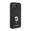 Karl Lagerfeld Fixed Glitter Ikonik Logo Metal Pin – iPhone 15 / 14 / 13 dėklas (juodas)