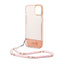 Guess Translucent Pearl Strap - dėklas, skirtas iPhone 14 Plus (rožinis)