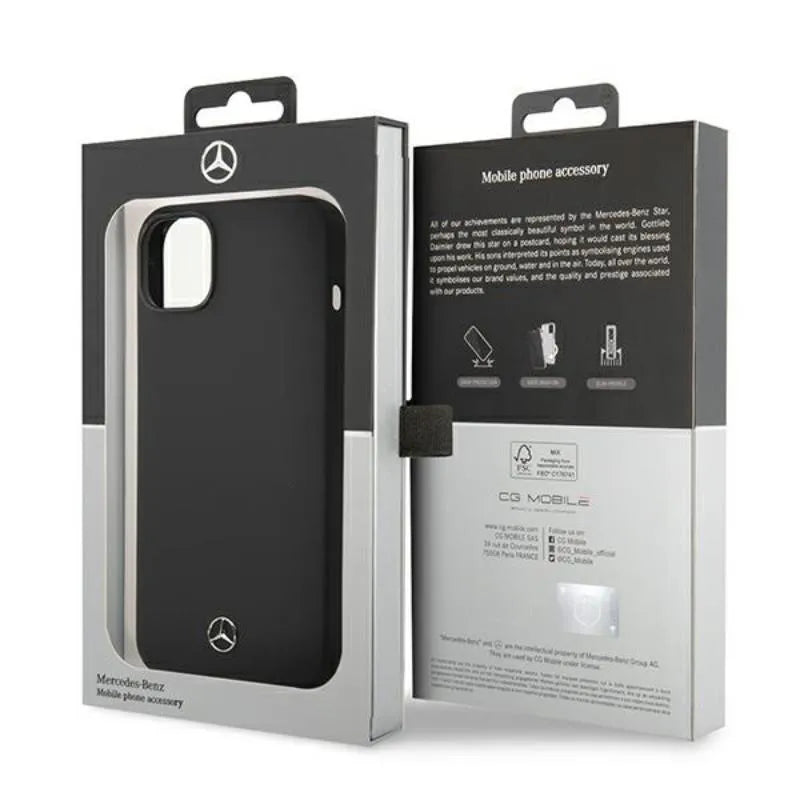 „Mercedes Silicone Line“ – dėklas „iPhone 14 Plus“ telefonui (juodas)
