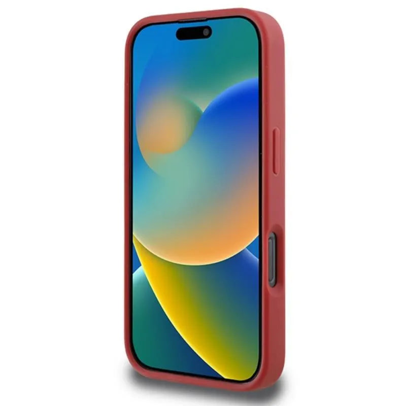 Karl Lagerfeld Quilted Signature – dėklas iPhone 16 Pro (raudonas)