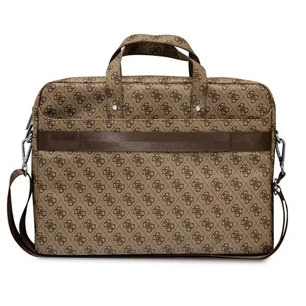 Guess Saffiano 4G Triangle Logo kompiuterio krepšys - Nešiojamo kompiuterio krepšys 15”/ 16” (rudas)