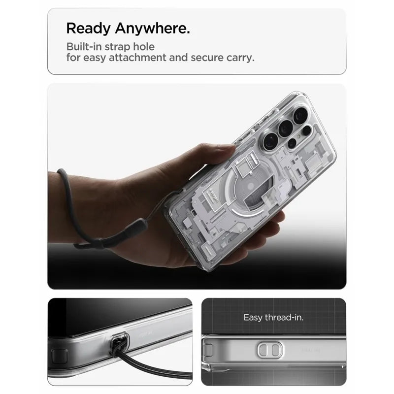 Spigen Ultra Hybrid Mag MagSafe – dėklas Samsung Galaxy S26 Ultra (Zero One White)