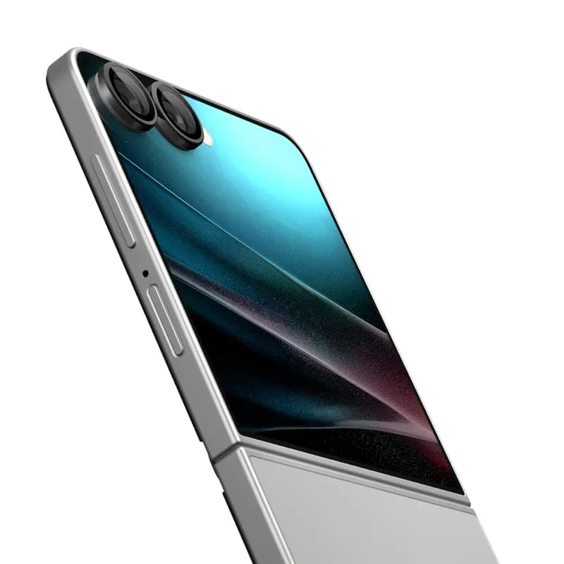 Spigen Optik Pro HD GLAS.TR EZ Fit fotoaparato apsauga, 2 vnt. – Objektyvo apsauga Samsung Galaxy Z Flip 7 (juoda)