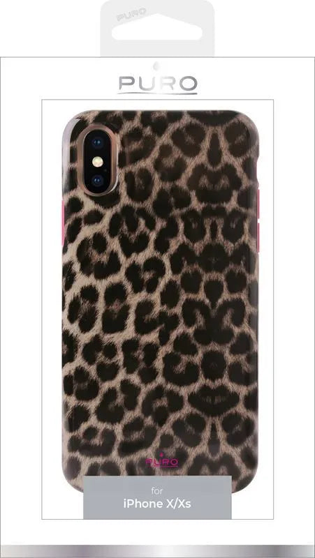 PURO Glam Leopard dėklas - apsauginis dėklas iPhone Xs / X (Leo 2)
