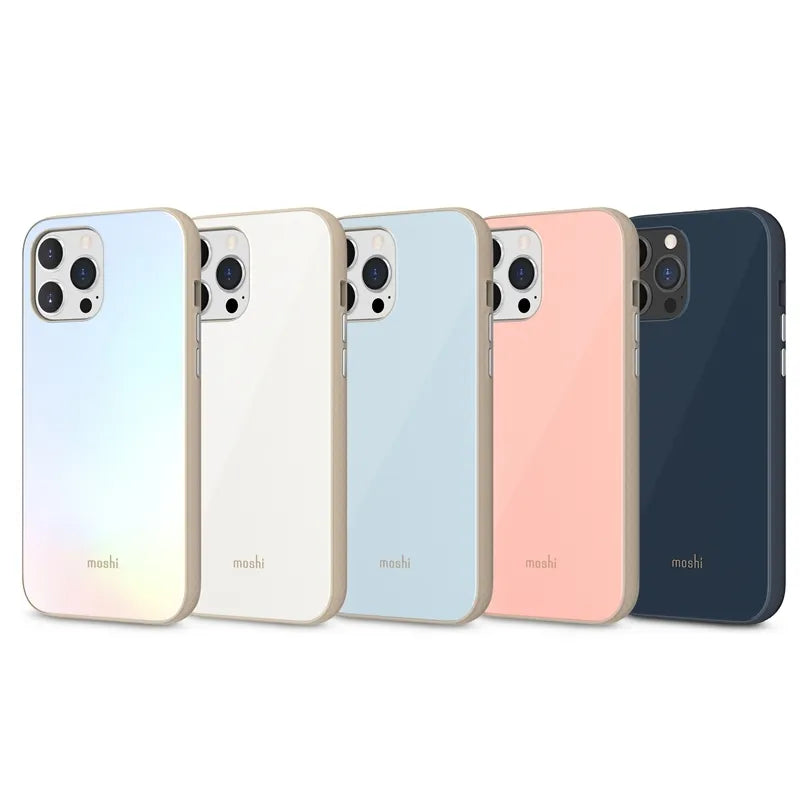 Moshi iGlaze – aukščiausios kokybės hibridinis dėklas, skirtas iPhone 13 Pro Max (SnapTo sistema) (Dahlia Pink)