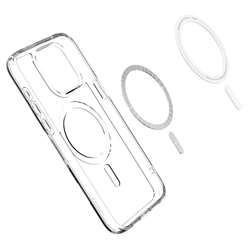 Spigen Ultra Hybrid MagSafe – dėklas, skirtas iPhone 15 Pro Max (baltas)