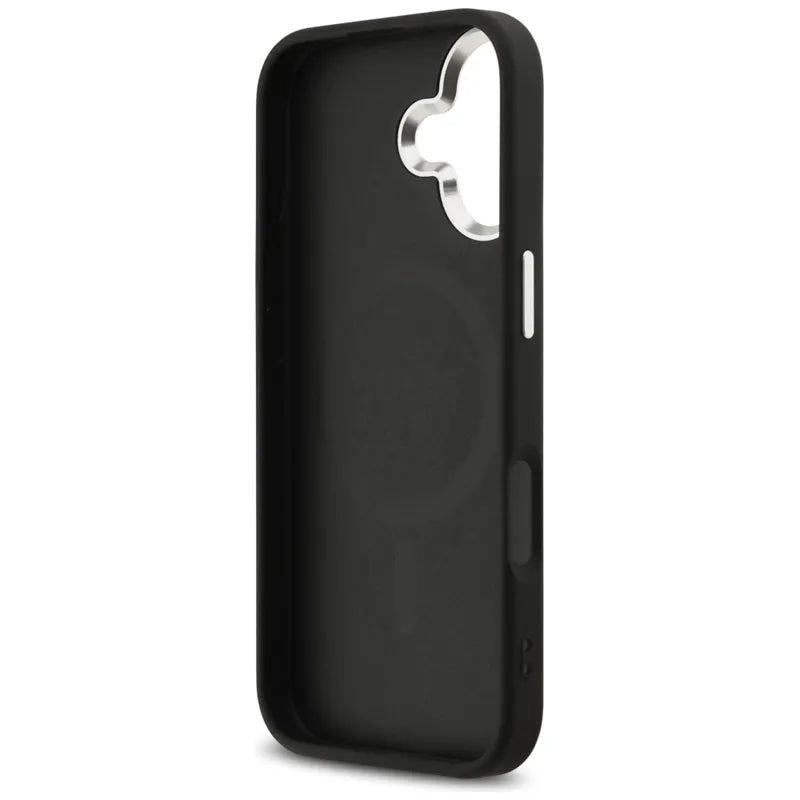 Guess 4G Triangle Logo MagSafe – dėklas iPhone 17 (juodas)