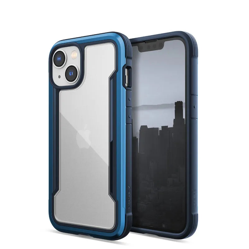 X-Doria Raptic Shield – aliumininis dėklas „iPhone 14“ (išbandytas kritimui iš 3 m aukščio) (jūrinė mėlyna)