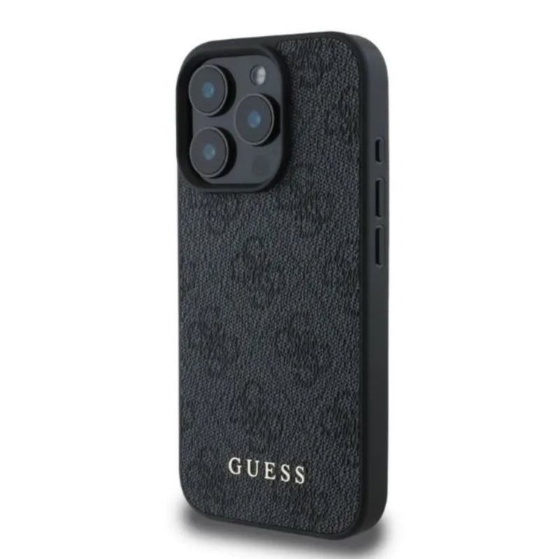 Guess 4G Classic – dėklas iPhone 16 Pro (juodas)