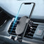 Crong Gravity Auto-Lock automobilinis laikiklis – gravitacinis laikiklis 4,7”-6,5” telefonams (juodas)