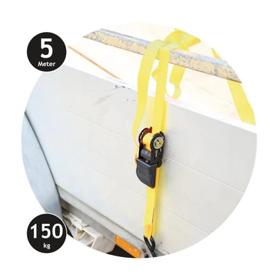 Dunlop – transportavimo diržas su terkšle ir fiksavimo mechanizmu 5 m / 150 kg 2 vnt.
