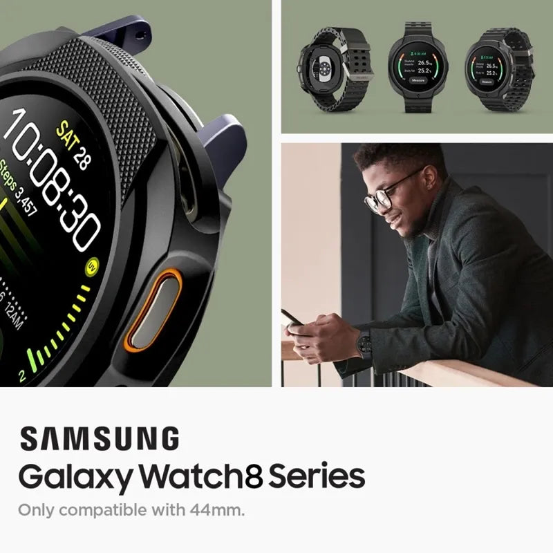 Spigen Liquid Air – dėklas Samsung Galaxy Watch 8 44 mm (matinė juoda)