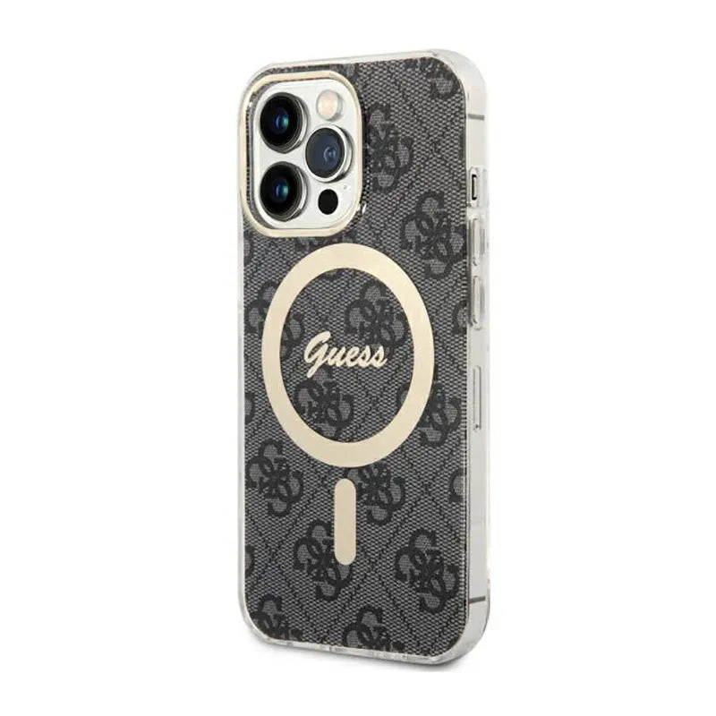 Guess 4G MagSafe – dėklas iPhone 13 Pro (juodas)