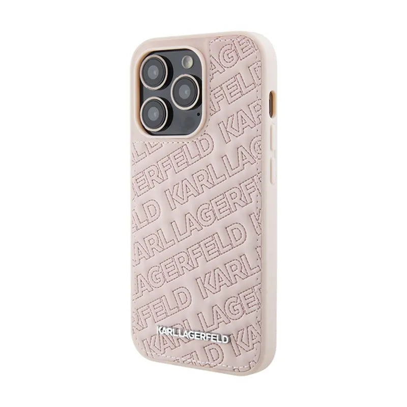 Karl Lagerfeld Quilted K Pattern – Apple iPhone 15 Pro Max dėklas (rožinis)