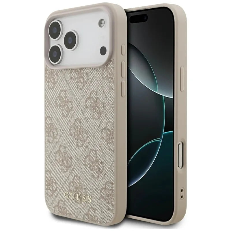 Guess 4G Classic – dėklas iPhone 17 Pro Max (rožinis)
