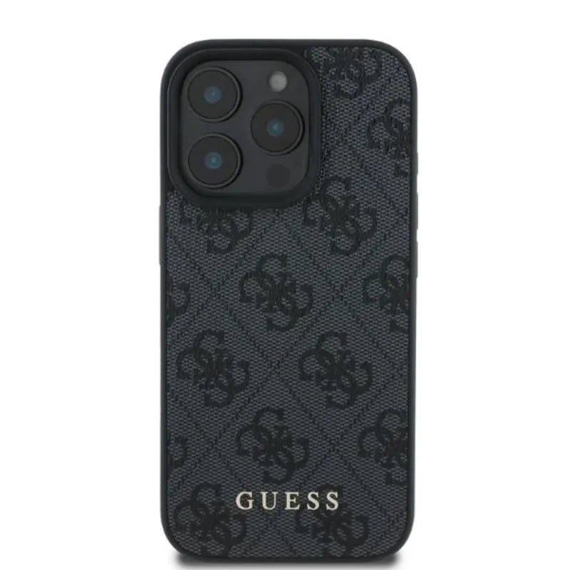 Guess 4G Classic – dėklas iPhone 16 Pro (juodas)