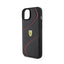 Ferrari Twist Metal Logo – dėklas iPhone 15 Plus telefonui (juodas)