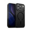 Crong Hybrid Frost MAG Cover – MagSafe dėklas iPhone 17 Pro (juodas)