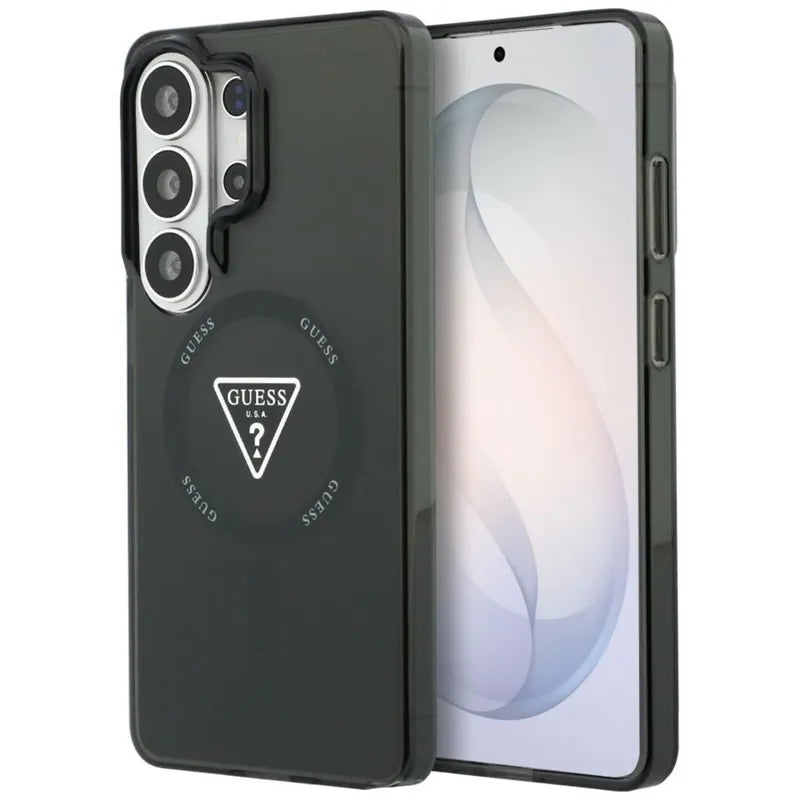 Guess IML Gradient Triangle MagSafe – Samsung Galaxy S26 Ultra dėklas (juodas)