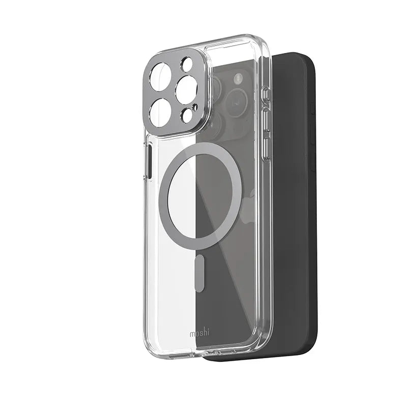 Moshi iGlaze MagSafe – dėklas iPhone 15 Pro Max (Meteorite Gray)