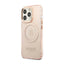 „Guess Gold Outline Translucent MagSafe“ – dėklas „iPhone 13 Pro“ (rožinis)
