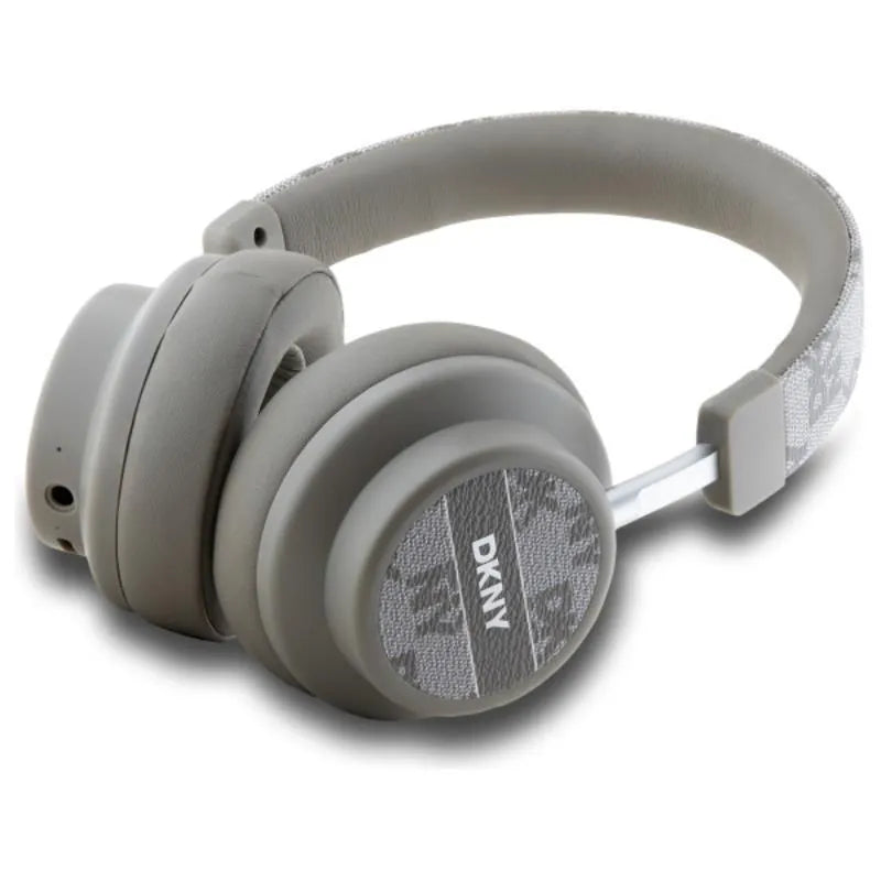 DKNY Checkered Pattern – Belaidės Bluetooth V5.3 ausinės su lankeliu (smėlio spalvos)
