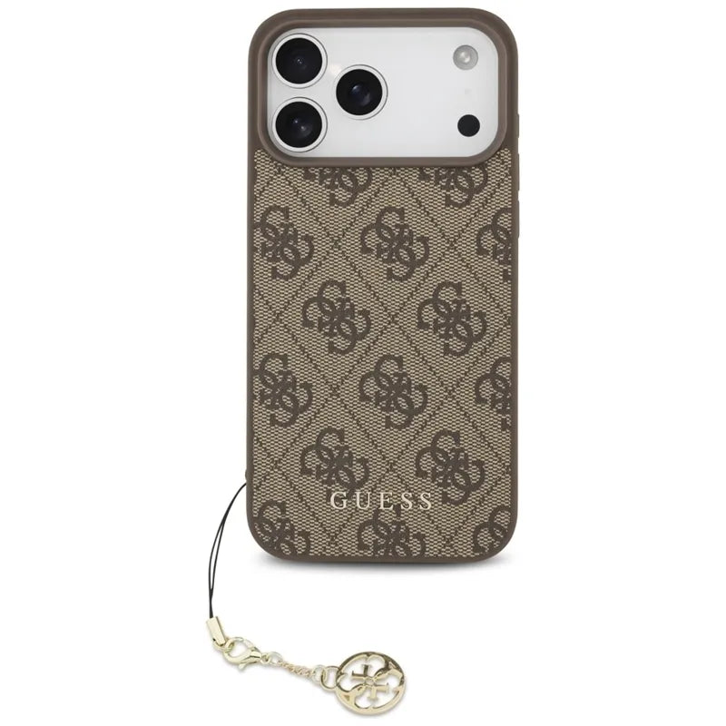 Guess 4G Charms Collection MagSafe – iPhone 17 Pro Max dėklas (rudas)