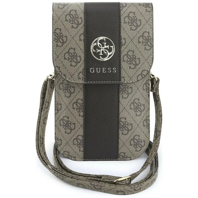 Guess 4G & Classic Logos Stripe Strap – telefono rankinė (ruda)