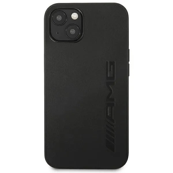 AMG Leather Hot Stamped – dėklas iPhone 14 (juodas)