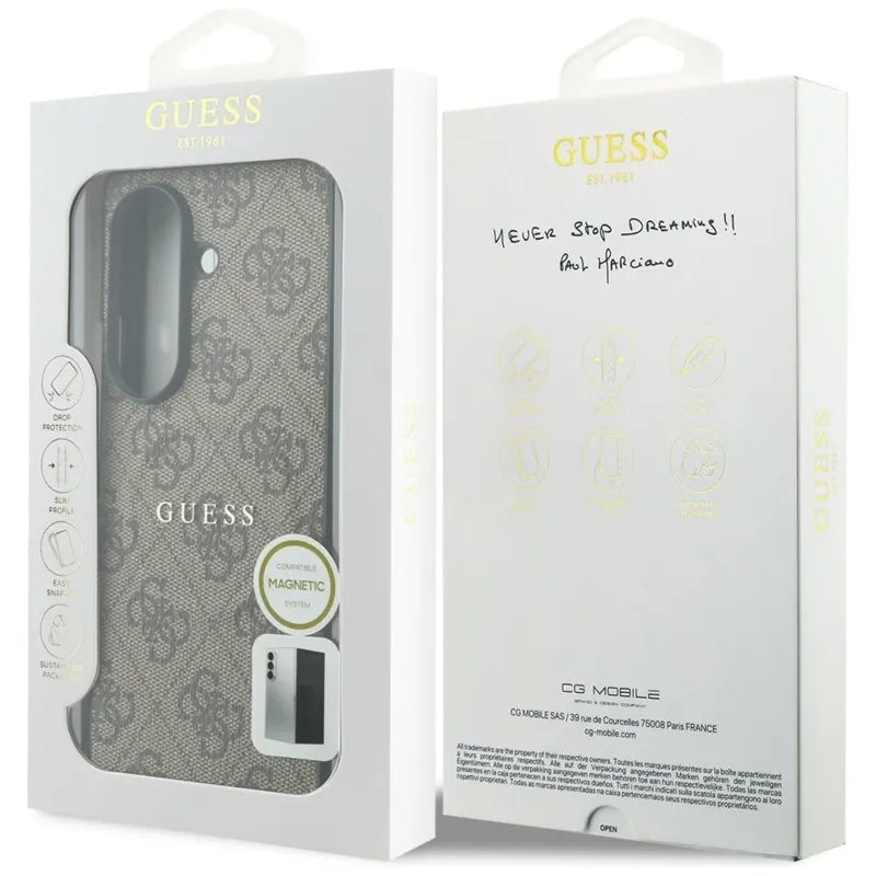 Guess 4G Classic MagSafe – dėklas Samsung Galaxy Z Fold 8 Ultra (ruda)