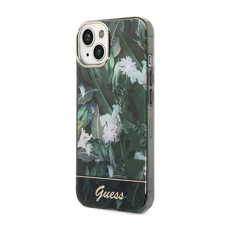 „Guess Jungle Case“ – dėklas „iPhone 14 Plus“ (žalias)