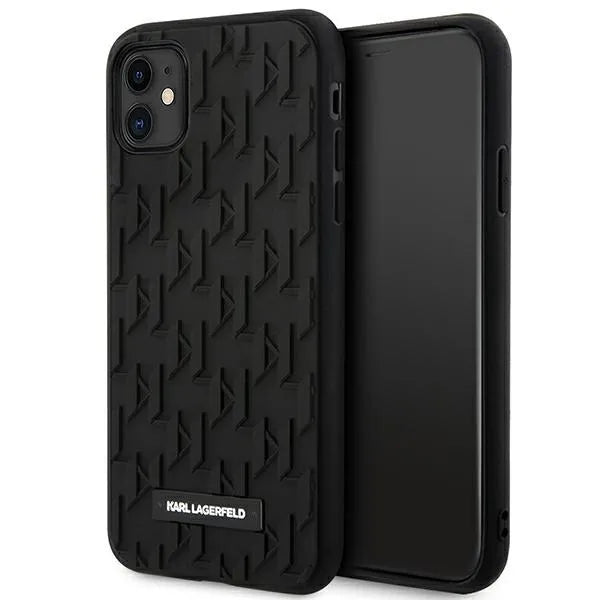 Karl Lagerfeld Monogram 3D Pattern – dėklas iPhone 11 (juodas)