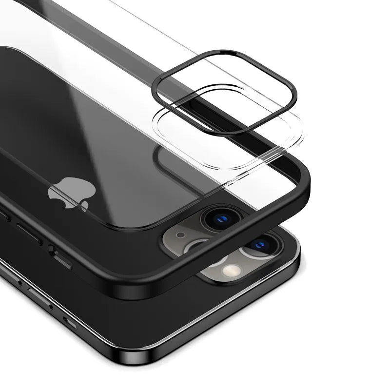 Crong Clear Cover – dėklas iPhone 12 Pro Max (juodas)