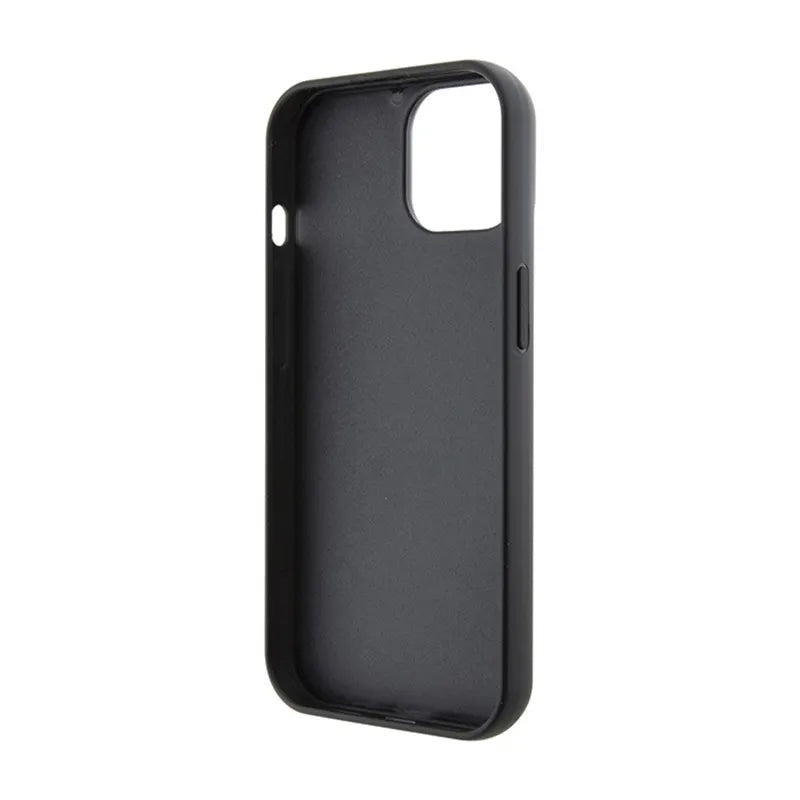 Karl Lagerfeld Fixed Glitter Ikonik Logo Metal Pin – iPhone 15 / 14 / 13 dėklas (juodas)