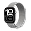 Crong Nylon – sportinė apyrankė, skirta Apple Watch 44/45/46/49 mm (sidabrinė pilka)