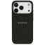 Guess Grained Ring MagSafe – Dėklas iPhone 17 Pro (juodas)