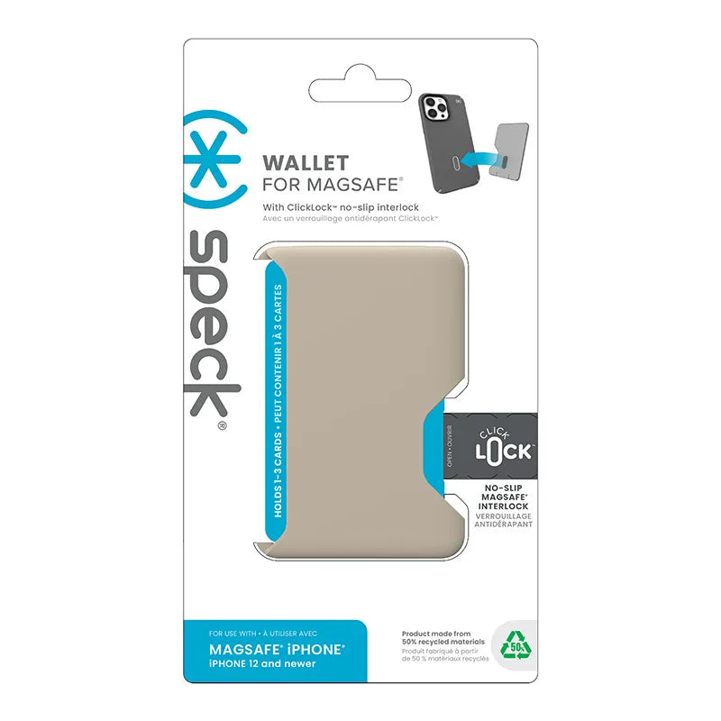 Speck ClickLock Wallet For MagSafe – Magnetinė MagSafe piniginė (Pale Oak)