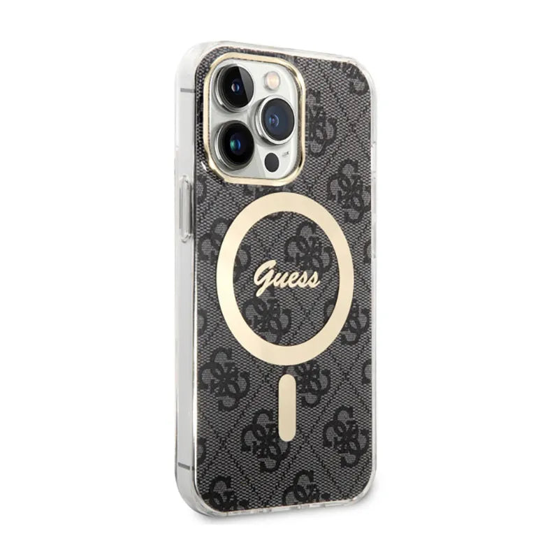 Guess 4G MagSafe – dėklas iPhone 13 Pro (juodas)