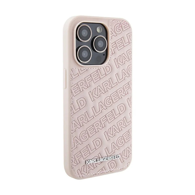 Karl Lagerfeld Quilted K Pattern – Apple iPhone 15 Pro Max dėklas (rožinis)