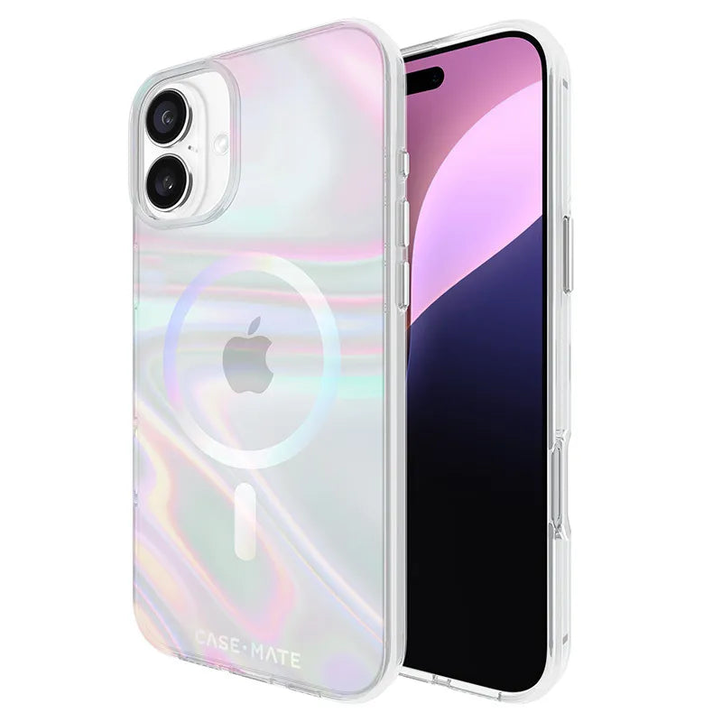 Case-Mate Soap Bubble MagSafe – dėklas, skirtas iPhone 16 Plus (vaivorykštinis)