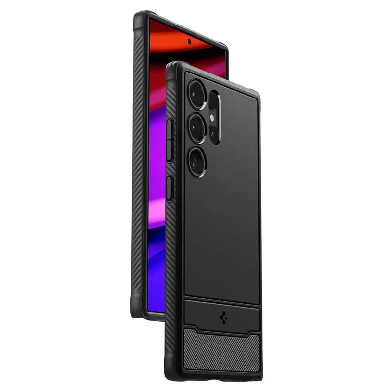 Spigen Rugged Armor - Dėklas, skirtas Samsung Galaxy S24 Ultra (Matinė juoda)