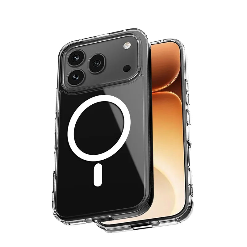 Crong Hybrid Clear Magnetic – MagSafe dėklas Honor 600 Pro 5G telefonui (skaidrus)